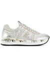 White Premiata Conny Sneakers In Metallic