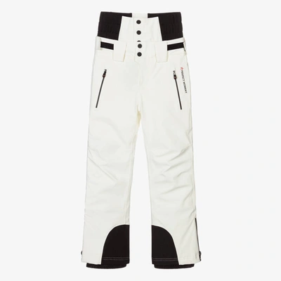 Perfect Moment Teen Ivory Technical Ski Trousers In Snow-white