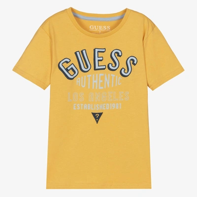 Guess Kids' Junior Boys Yellow T-shirt