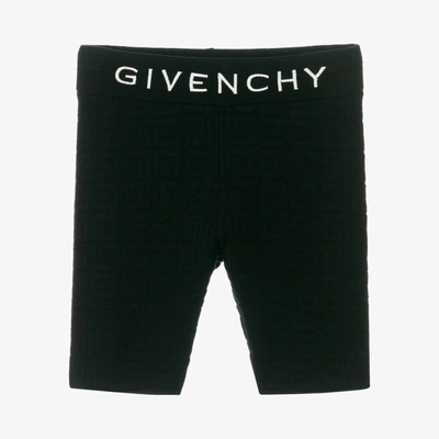 Givenchy Girls Black Logo Knit Cycling Shorts