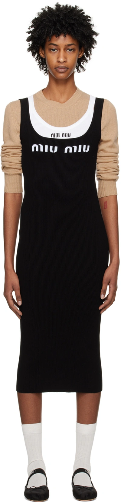 Miu Miu Viscose Dress In Black