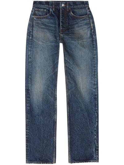 Balenciaga Relaxed Straight-leg Jeans In Blue