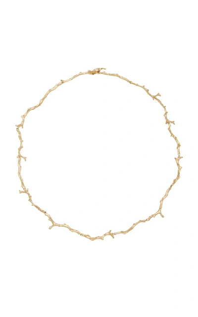 Annette Ferdinandsen Coral Stick Strand 14k Gold Necklace