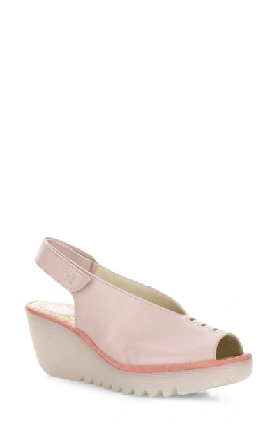 Fly London Yeay Peep Toe Sandal In Nude Dublin