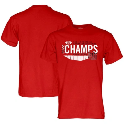 Blue 84 Red Utah Utes 2022 Pac-12 Football Conference Champions Locker Room T-shirt