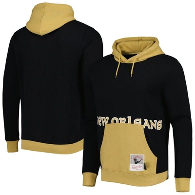 Mitchell & Ness Black New Orleans Saints Big Face 5.0 Pullover Hoodie