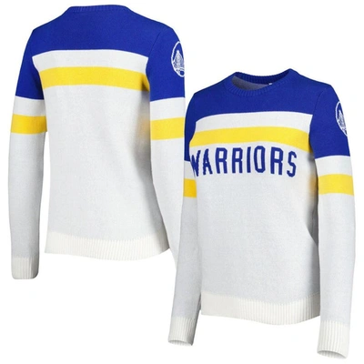 Lusso Royal/cream Golden State Warriors Dominique Pullover Sweater
