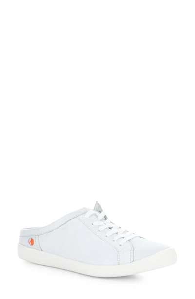 Softinos By Fly London Mule Trainer In White Smooth Leather