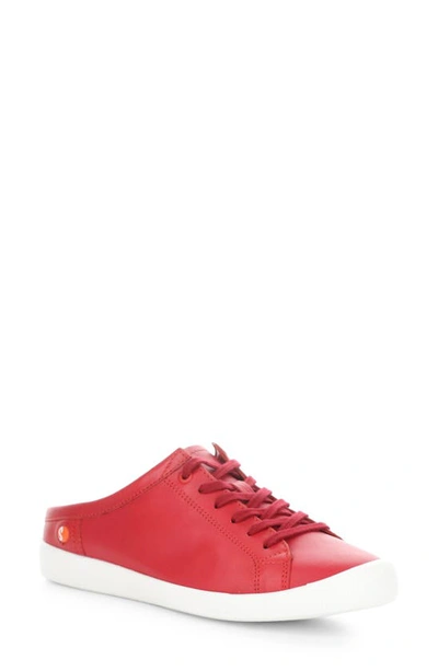 Softinos By Fly London Mule Trainer In Cherry Red Smooth