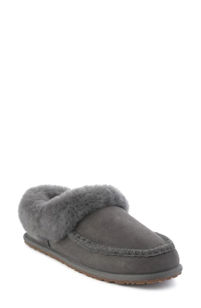 Manitobah Genuine Shearling Cabin Clog In Charcoal