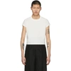 Rick Owens Off-the-runway Short Level T-shirt In 110 Chalk