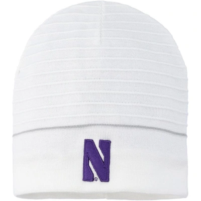 Under Armour White Northwestern Wildcats Sideline Lifestyle Cgi Performance Cuffed Knit Hat