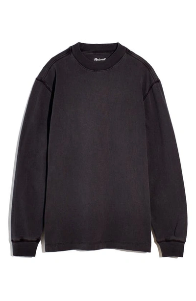 Madewell Rodin Mock Neck Jumper In Black Coal