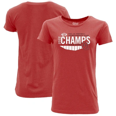 Blue 84 Red Utah Utes 2022 Pac-12 Football Conference Champions Locker Room T-shirt