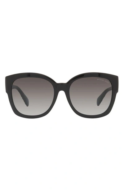 Michael Kors Baja 56mm Gradient Square Sunglasses In Black
