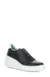 Fly London Dito Platform Wedge Sneaker In 000 Black Dublin