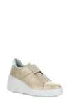 Fly London Dito Platform Wedge Sneaker In 002 Gold Dublin