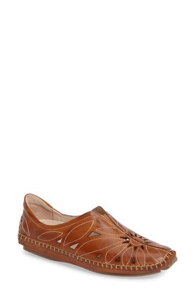 Pikolinos 'jerez' Skimmer Flat In Brandy Leather