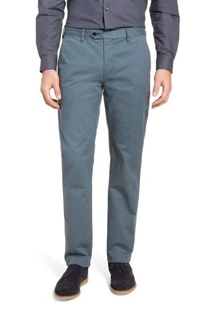 Ted Baker Procor Slim Fit Chino Pants In Teal
