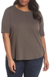 Eileen Fisher Organic Cotton Slub Top, Plus Size In Rye