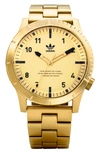 Adidas Originals Cypher Bracelet Watch, 42mm In Gold/ Black