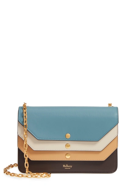 Mulberry Multiflap Calfskin Leather Clutch Blue In Dark Frozen Multi ModeSens