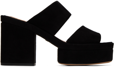 Chloé Odina 65 Suede Platform Sandals In 001 Black