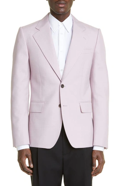 Alexander Mcqueen Wool Serge Single-breasted Jacket In Lilac