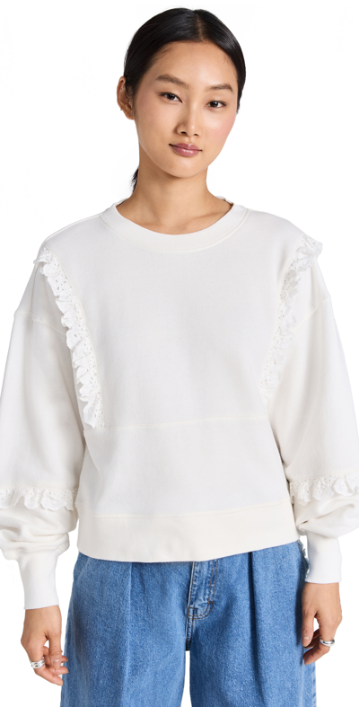 Paige Castelle Cotton Sweatshirt In Ivory