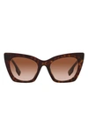 Burberry Women's 55mm Cat Eye Sunglasses In Dark Havana