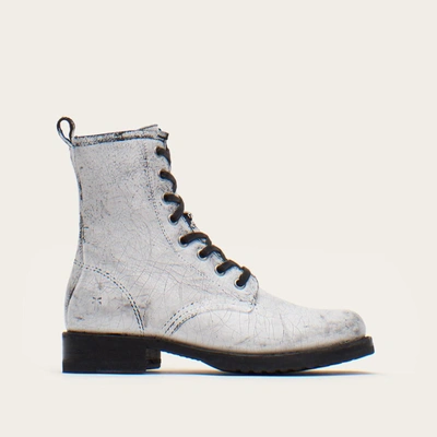 Frye Veronica Tall Combat Boot In White