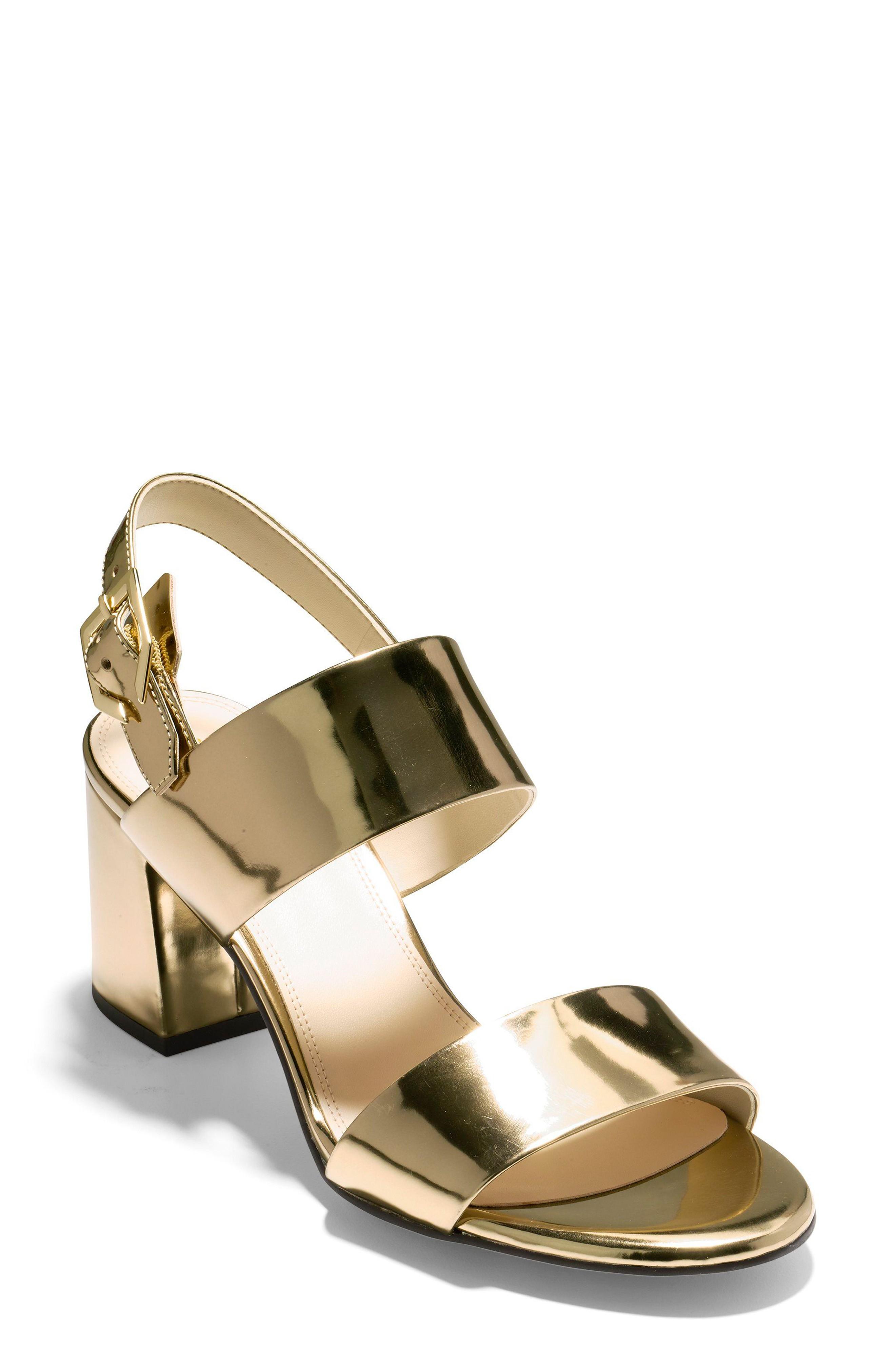 cole haan gold heels