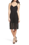 Ali & Jay Belissimo Lace Fit & Flare Midi Dress In Black