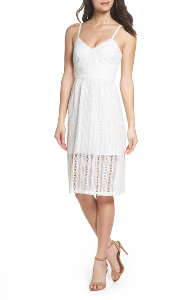 Ali & Jay Belissimo Lace Fit & Flare Midi Dress In White