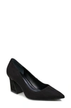 Vince Camuto Women's Hailenda Pointed-toe Flare-heel Pumps Women's Shoes In Black Suede
