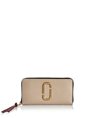 Marc Jacobs Snapshot Standard Leather Continental Wallet In Slate Gray Multi/gold