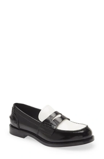 Jeffrey Campbell Colleague Loafer In Black/white