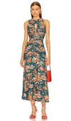 Ulla Johnson Gwynne Cutout Cotton Midi Dress In Print