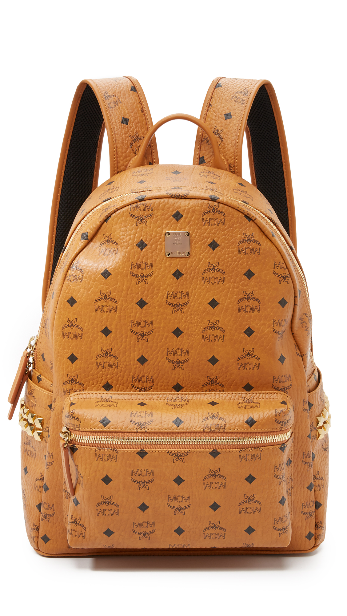 Mcm Stark Medium Side Stud Backpack In Cognac | ModeSens