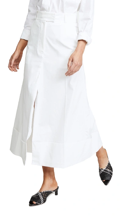 A.w.a.k.e. Cropped Pant-skirt Trousers In White
