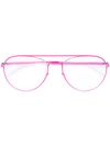 Mykita Pilotenbrille Mit Dünnem Gestell - Rosa In Pink & Purple