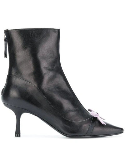 Fabrizio Viti Bow Front Ankle Boots - Black