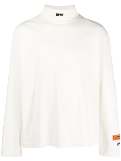 Heron Preston Logo Patch Long-sleeve T-shirt In Cream