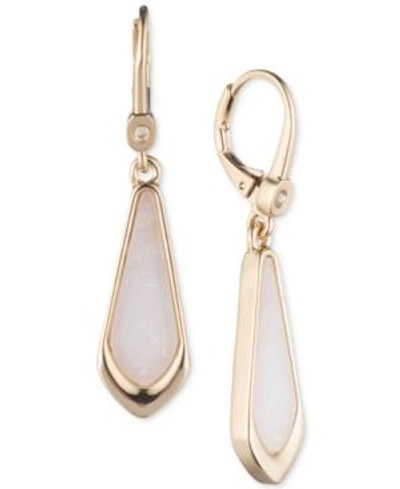 Ivanka Trump Geometric Stone Drop Earrings In Pearl