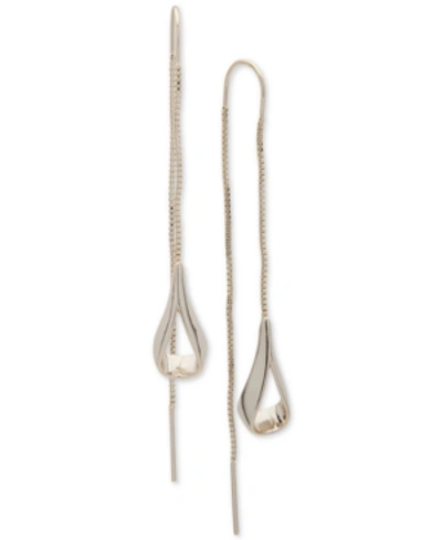 Dkny Gold-tone Open Teardrop Threader Earrings