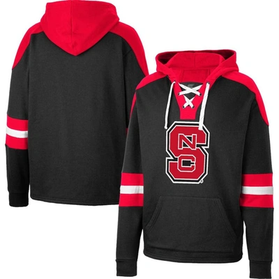 Colosseum Black Nc State Wolfpack Lace-up 4.0 Pullover Hoodie