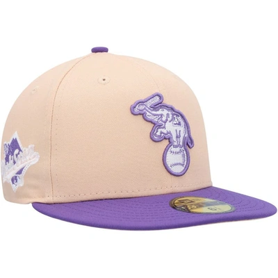 New Era Orange/purple Oakland Athletics 1988 World Series Side Patch 59fifty Fitted Hat