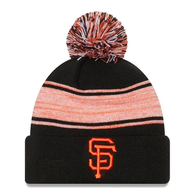 New Era Black San Francisco Giants Chilled Cuffed Knit Hat With Pom