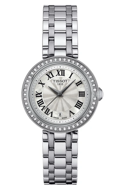 Tissot Small Bellissima Diamond Bracelet Watch In Grey