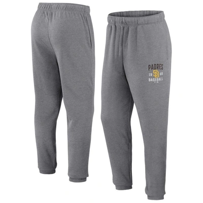 Fanatics Branded Heathered Grey San Diego Padres Go Overboard Fleece Sweatpants In Heather Grey